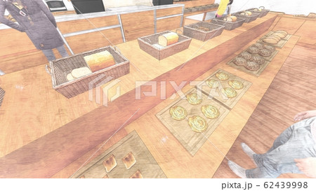 パン屋 人あり イラスト53 パン屋 人あり イラスト53 62439998