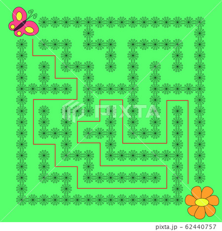 Butterfly and flower Maze educational game for 62440757
