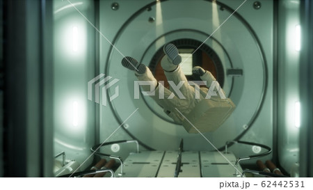 astronaut inside the orbital space station astronaut inside the orbital space station 62442531