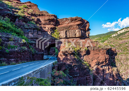 Gorges de Daluis or Chocolate canyon in Provence-Alpes, France. Gorges de Daluis or Chocolate canyon in Provence-Alpes, France. 62445596