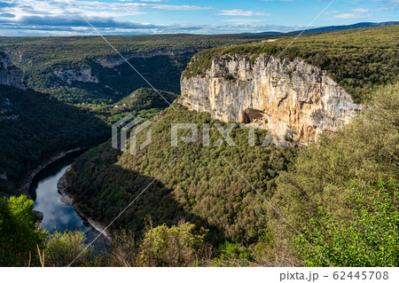 River in the beautiful Ardeche gorge in france. 62445708