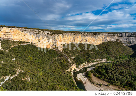 River in the beautiful Ardeche gorge in france. River in the beautiful Ardeche gorge in france. 62445709