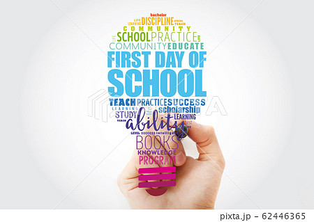 First day of school light bulb word cloud 62446365