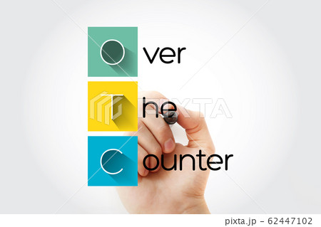 OTC - Over The Counter acronym with marker 62447102