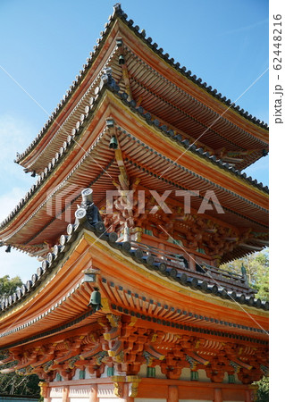 【中国三十三観音霊場】第十一番　国宝の向上寺三重塔近影　広島県尾道市 62448216