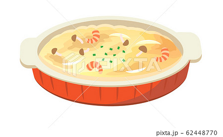 きのこグラタンイラストのイラスト素材