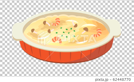 きのこグラタンイラストのイラスト素材