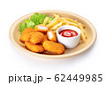 chicken nuggets with french fries 62449985