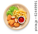 chicken nuggets with french fries 62449991