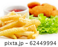 chicken nuggets with french fries 62449994