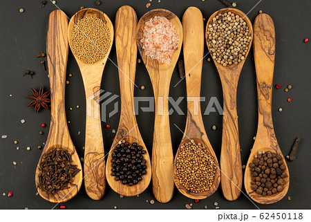 Spice and Food - Background made of various spices 62450118