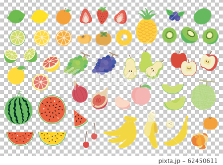 いろんな果物のイラストセットのイラスト素材 [62450611] - PIXTA