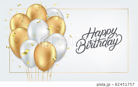 Happy Birthday realistic card template 62451757
