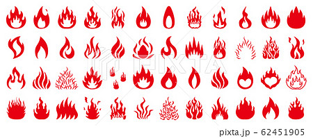 火　シルエット　セット 62451905