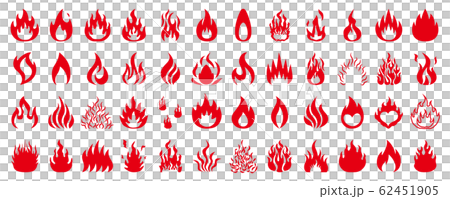 火　シルエット　セット 62451905