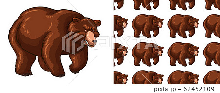 Seamless and isolated animal pattern cartoon Seamless and isolated animal pattern cartoon 62452109