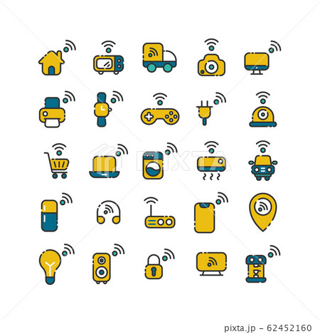 Internet of Things filled outline icon set. Vector 62452160