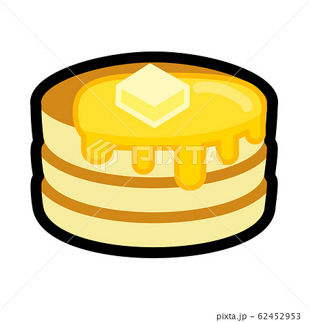 シンプルなパンケーキのアイコンのイラスト素材