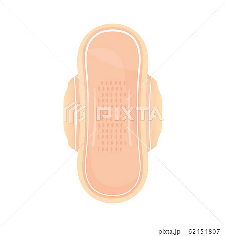 Modern vector illustration of feminine hygiene products. Pads. Menstrual protection. Women intimate items 62454807