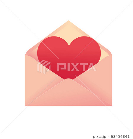 Modern vector illustration of Valentine Day envelope with symbol of heart inside. Concept of envelope with red heart. Love letter. Modern vector illustration of Valentine Day envelope with symbol of heart inside. Concept of envelope with red heart. Love letter. 62454841
