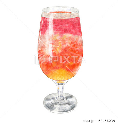 Watercolor illustration of tequila cocktail. Watercolor illustration of tequila cocktail. 62456039