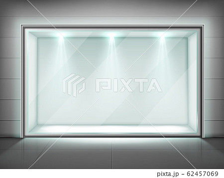 Glass wall frame, transparent showcase with light Glass wall frame, transparent showcase with light 62457069
