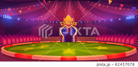 Circus Arena Round Stage For Performanceのイラスト素材