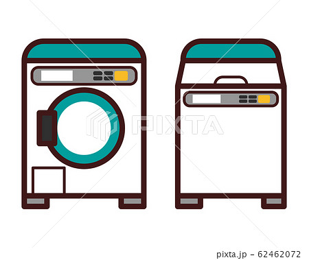 家電 洗濯機 ドラム式洗濯機 縦型洗濯機のイラスト素材