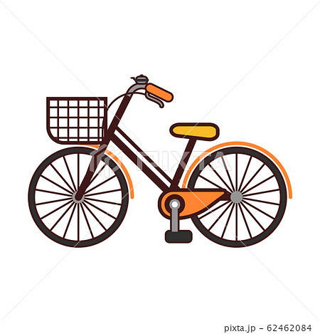 自転車 ママチャリのイラスト素材