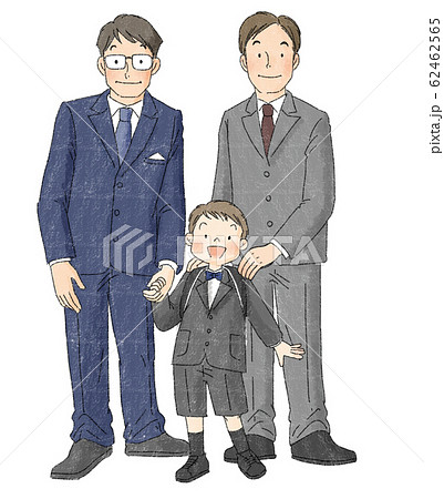 入学式　家族　男の子 62462565