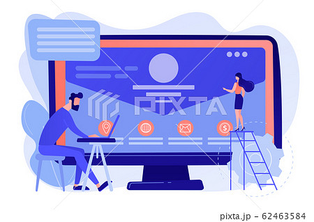Corporate website concept vector illustration. 62463584