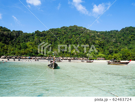 The Moken Sea Gypsy Village at Koh Surin on the Mu Ko Surin National Park, Surin Islands of Thailand. The Moken Sea Gypsy Village at Koh Surin on the Mu Ko Surin National Park, Surin Islands of Thailand. 62463724