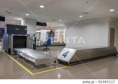 Airport security metal detector scan. Empty Airport security metal detector scan. Empty 62465117