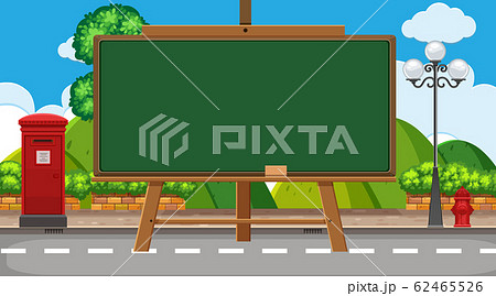 Border template with street background 62465526