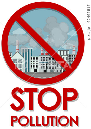 Poster design for stop pollution with factory 62465617