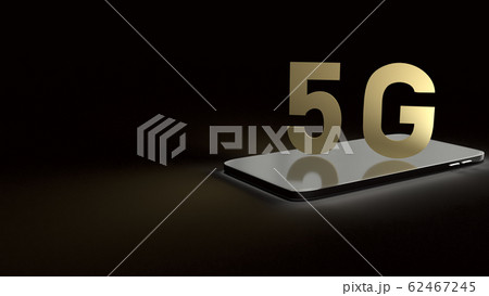 The 5g gold on smart phone 3d rendering for technology content. The 5g gold on smart phone 3d rendering for technology content. 62467245