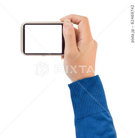 Photo camera in hand 62469742