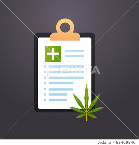 Medical Form List Checklist With Cannabis のイラスト素材