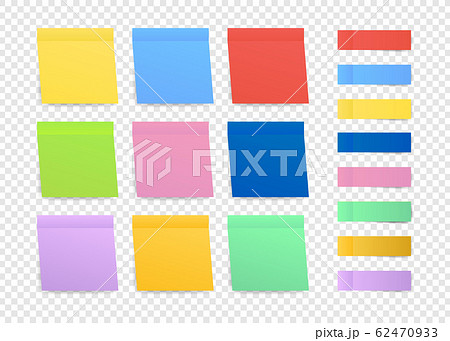 Sticky colored notes. Post note paper. Vector Sticky colored notes. Post note paper. Vector 62470933