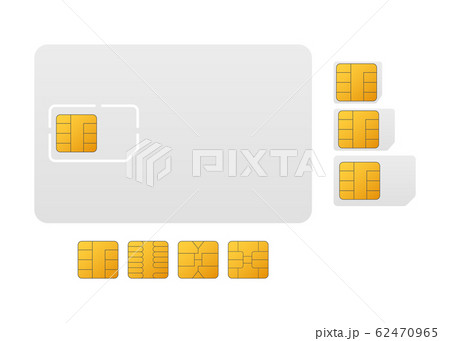Mobile Cellular Phone Sim Card Chip Isolated on 62470965