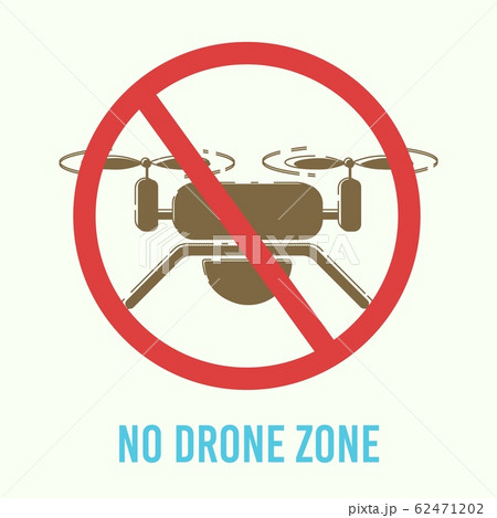 Drones Flights Ban Warning Sign Flat Vector Drones Flights Ban Warning Sign Flat Vector 62471202