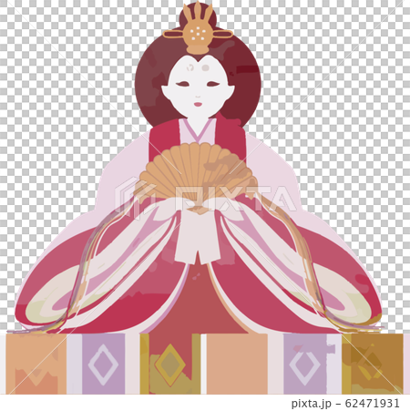 Hina Festival Hina Doll March Spring Analog Stock Illustration