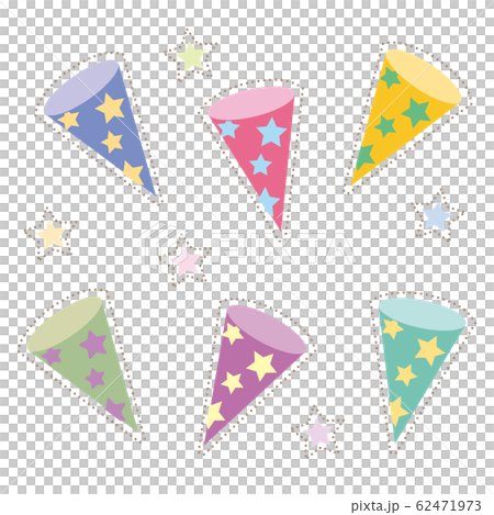 Various party crackers, dotted outline Various party crackers, dotted outline 62471973