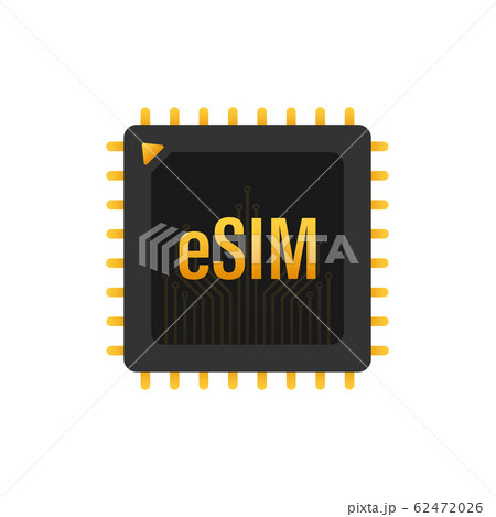 eSIM Embedded SIM card icon symbol concept. new 62472026