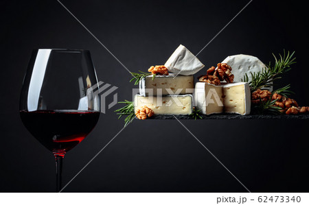 Red wine and soft cheeses with walnuts and Red wine and soft cheeses with walnuts and 62473340