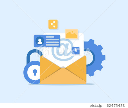 email marketing,newsletter promotion flat line vector  62473428