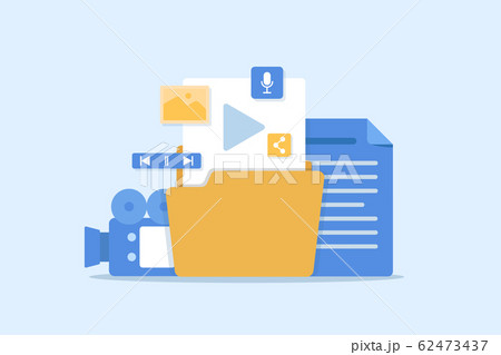 Content marketing,digital content,Blogging and SMM concept in flat design 62473437