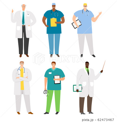 International doctors and staff vector of set International doctors and staff vector of set 62473467