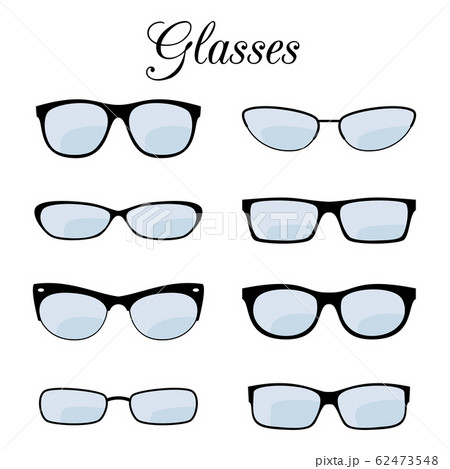 Vector fashion glasses of set isolated on white 62473548
