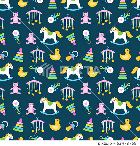 Cute babies toys seamless pattern vector design 62473769